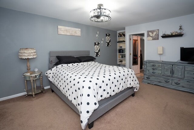 472 Central St, Marysville, MI 48040 - bedroom featuring carpet flooring, a chandelier, and baseboards