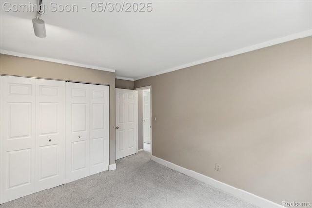 16233 Birwood Ave, Beverly Hills, MI 48025 - unfurnished bedroom with carpet floors, a closet, baseboards, and ornamental molding