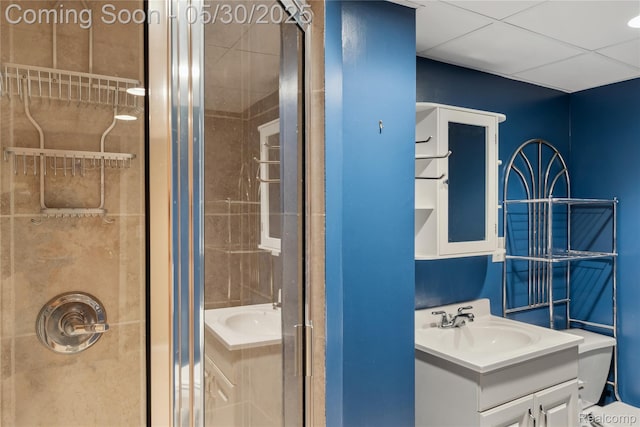 16233 Birwood Ave, Beverly Hills, MI 48025 - full bathroom with vanity, a stall shower, and toilet
