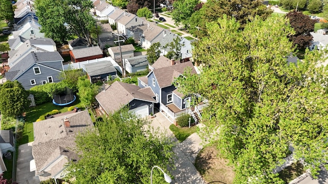aerial view of residential area