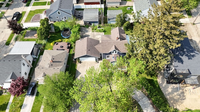 aerial view of property's location with nearby suburban area