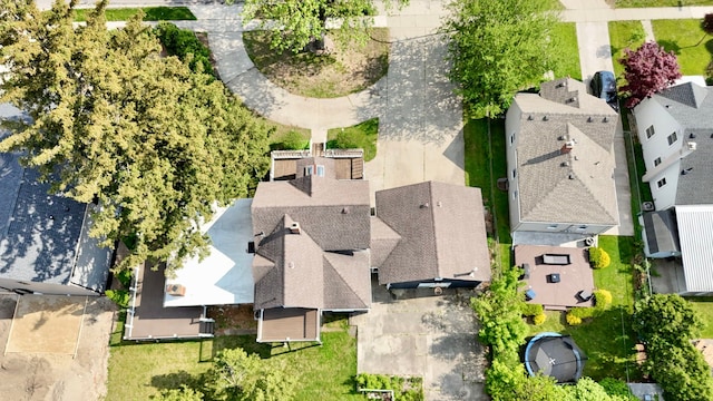 aerial perspective of suburban area