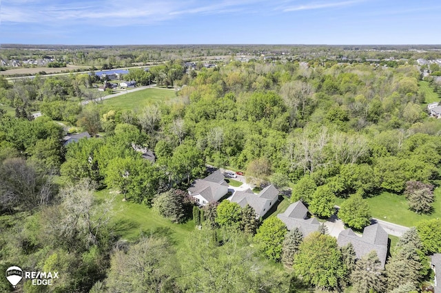 drone / aerial view of a forest