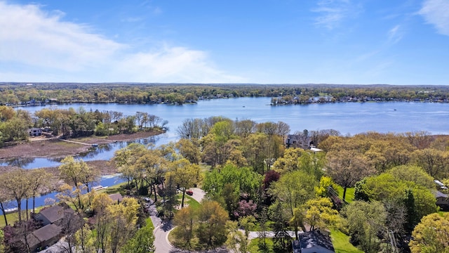343 Shotwell, White Lake, MI 48386 - drone / aerial view of a nearby body of water and a heavily wooded area