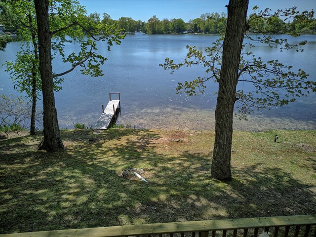 15065 Becker Dr, Mecosta, MI 49332 - water view with a dock