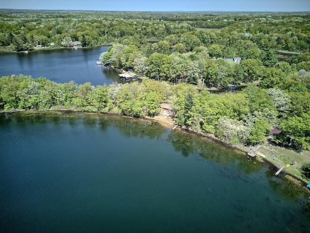 15065 Becker Dr, Mecosta, MI 49332 - aerial view of property's location with a forest and a nearby body of water