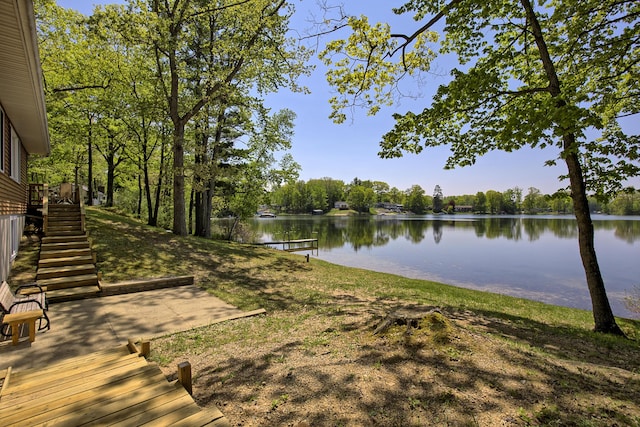 15065 Becker Dr, Mecosta, MI 49332 - water view with stairs