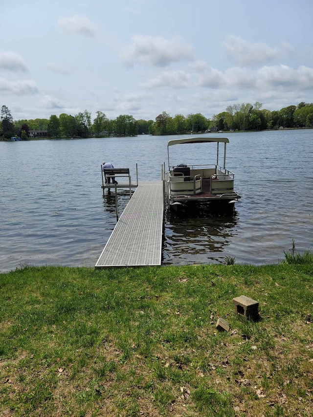 15065 Becker Dr, Mecosta, MI 49332 - dock featuring a water view