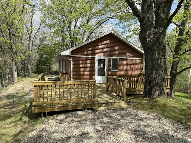 15065 Becker Dr, Mecosta, MI 49332 - rear view of house featuring a deck