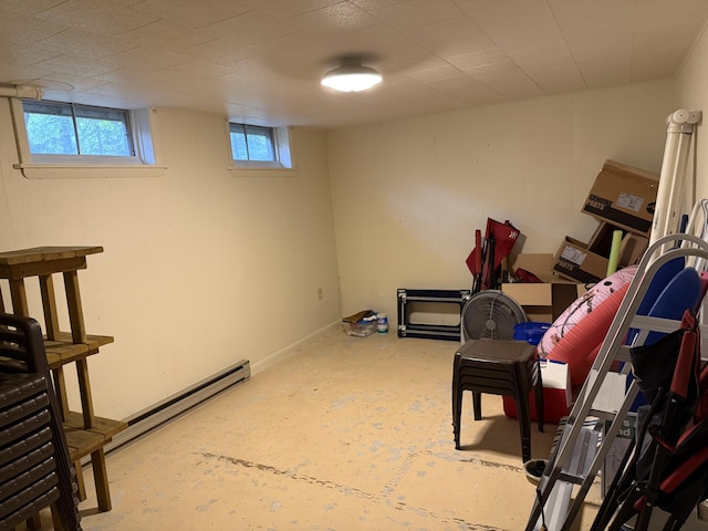15065 Becker Dr, Mecosta, MI 49332 - below grade area featuring a baseboard radiator