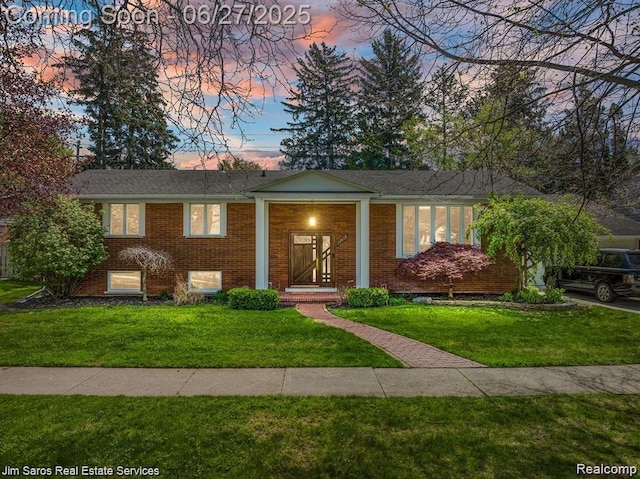 21838 Van K Dr, Grosse Pointe Woods, MI 48236 - view of front of property featuring a front yard and brick siding