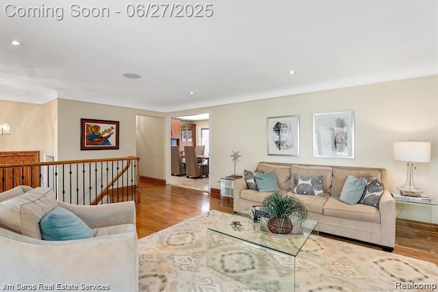 21838 Van K Dr, Grosse Pointe Woods, MI 48236 - living area with wood finished floors and recessed lighting