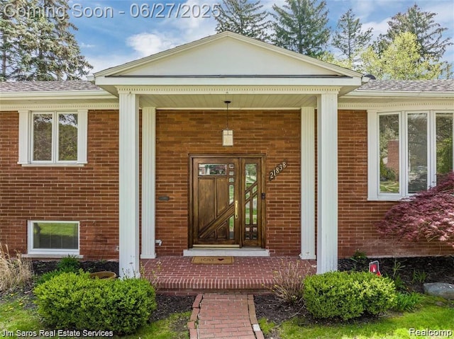 21838 Van K Dr, Grosse Pointe Woods, MI 48236 - view of exterior entry with brick siding
