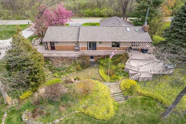 1366 E Coon Lake Rd, Howell, MI 48843 - aerial view of property and surrounding area