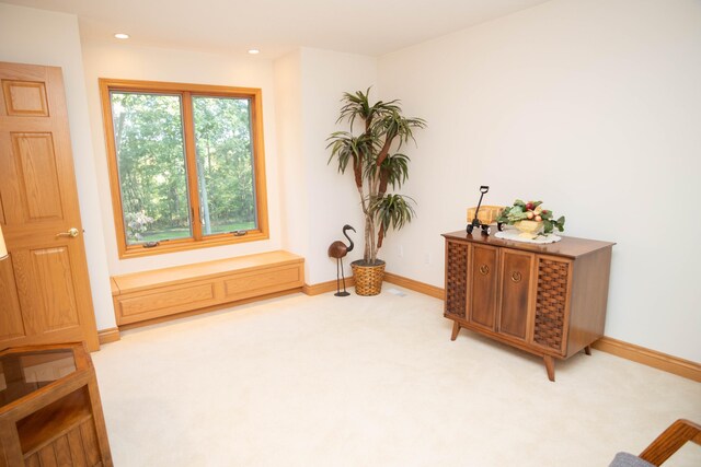 2865 Vw Ave E, Vicksburg, MI 49097 - sitting room featuring carpet flooring, baseboards, and recessed lighting
