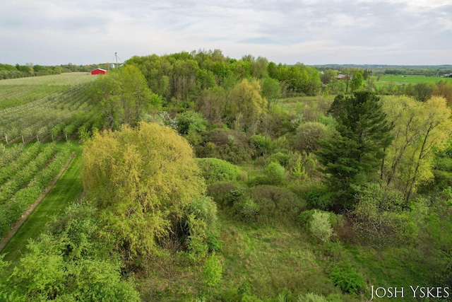 aerial view of sparsely populated area