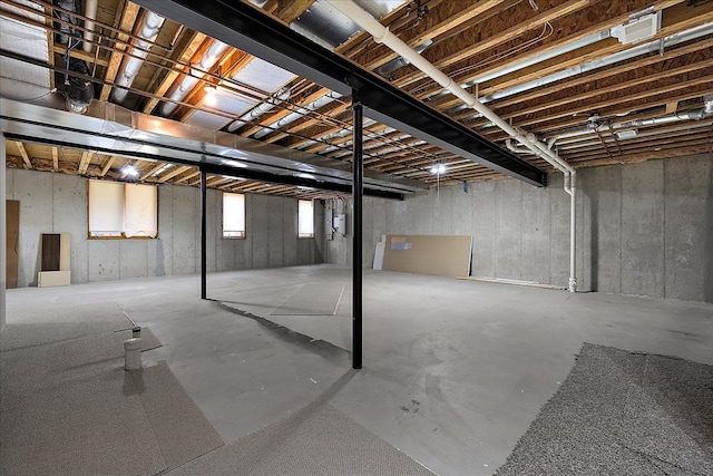view of basement