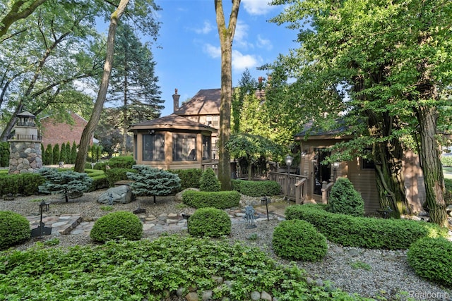 7310 Sandy Creek Ln, Bloomfield Hills, MI 48301 - back of property featuring a gazebo