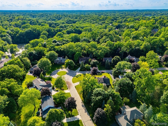 7310 Sandy Creek Ln, Bloomfield Hills, MI 48301 - aerial perspective of suburban area with a heavily wooded area