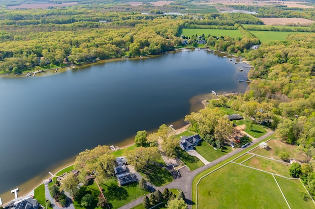 15974 Rustic Ln S, Vicksburg, MI 49097 - drone / aerial view of a nearby body of water and a forest