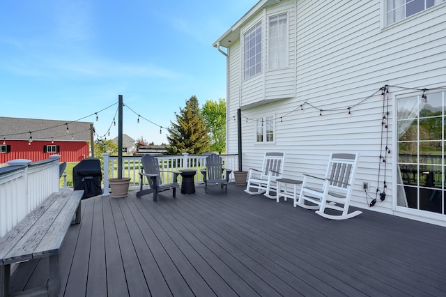15974 Rustic Ln S, Vicksburg, MI 49097 - view of wooden terrace