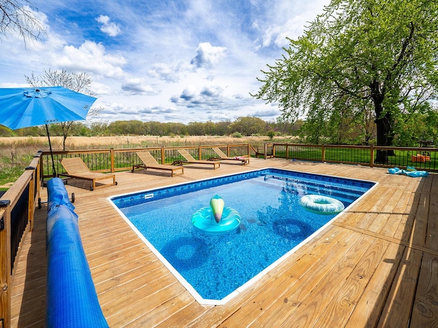 10671 California Rd, Bridgman, MI 49106 - view of pool featuring a deck