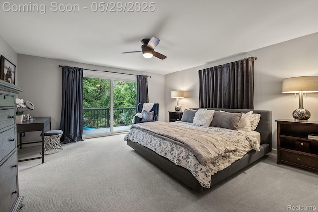4906 Charing Cross Rd, Bloomfield Hills, MI 48304 - carpeted bedroom with access to outside and a ceiling fan