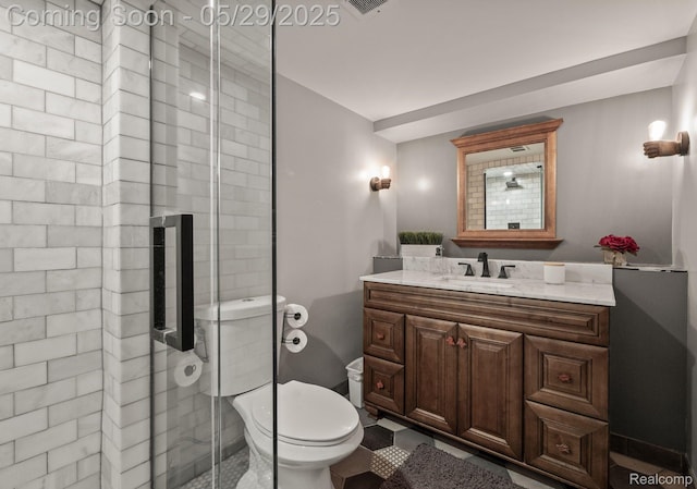 4906 Charing Cross Rd, Bloomfield Hills, MI 48304 - full bathroom featuring vanity, toilet, and tiled shower