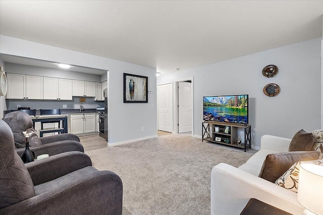 16046 Holz Dr Unit 48, Southgate, MI 48195 - living area featuring light colored carpet and baseboards
