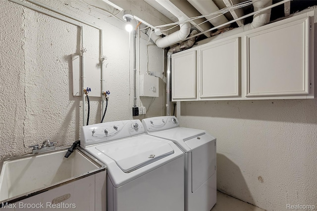 1461 Woodglen Ln Unit G-28, Bloomfield Hills, MI 48304 - washroom with cabinet space and independent washer and dryer