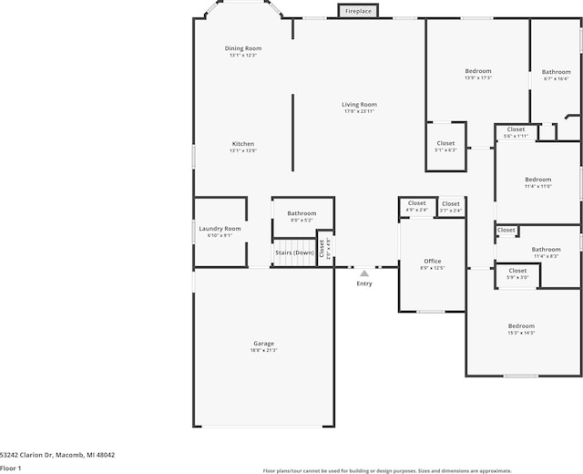 53242 Clarion Dr, Macomb, MI 48042 - property floor plan