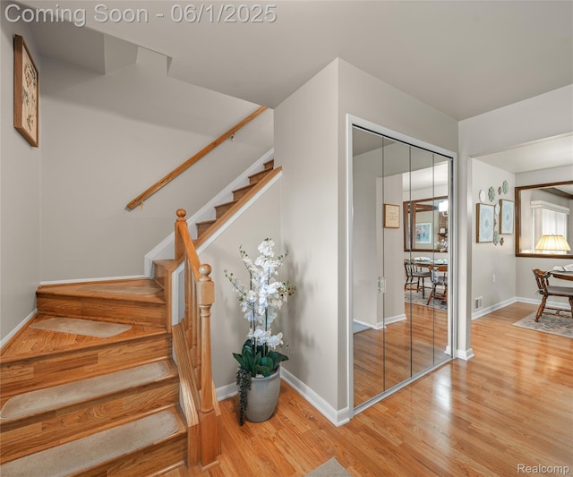 42736 Boulden Ct, Canton, MI 48187 - stairway with wood finished floors and baseboards