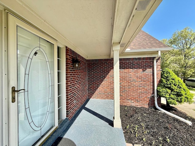 4158 Kimberly Dr, Canton, MI 48188 - view of exterior entry with brick siding and roof with shingles