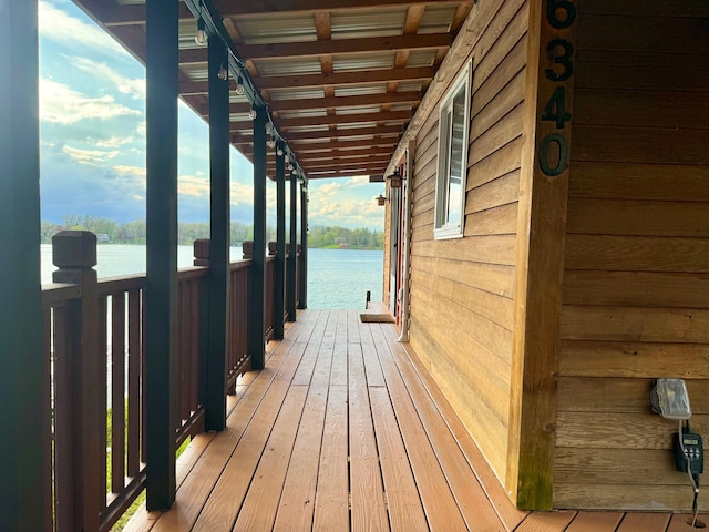 6340 Sporny Dr, Brighton, MI 48116 - deck with a water view
