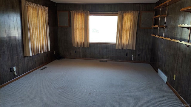 11800 N Adrian Hwy, Clinton, MI 49236 - spare room featuring light carpet, wood walls, and baseboards