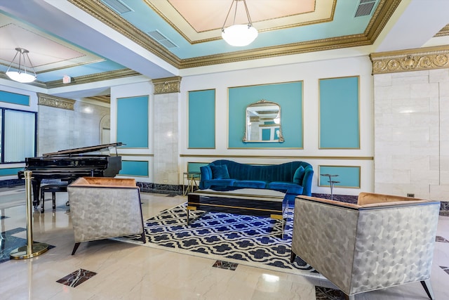 15 E Kirby St Unit 822, Detroit, MI 48202 - community lobby featuring ornamental molding
