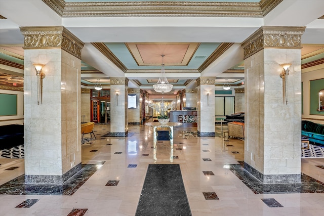 15 E Kirby St Unit 822, Detroit, MI 48202 - community lobby with crown molding
