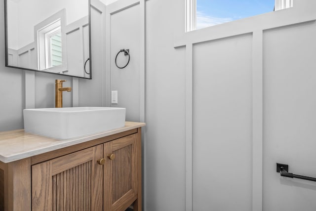 bathroom featuring vanity