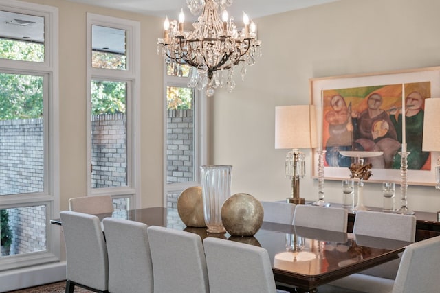 5280 Brookdale Rd, Bloomfield Hills, MI 48304 - dining area featuring a chandelier