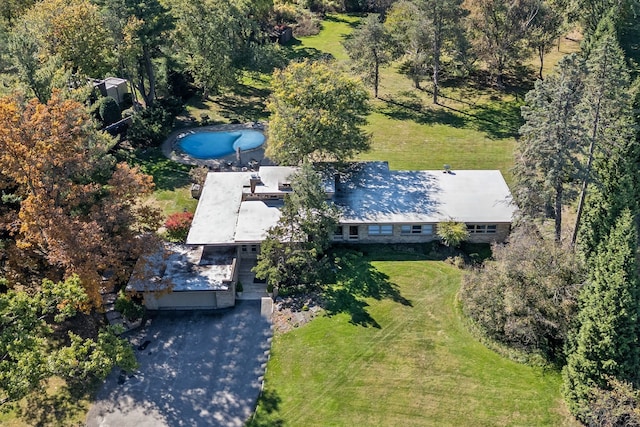 5280 Brookdale Rd, Bloomfield Hills, MI 48304 - aerial view of property and surrounding area featuring a pool area