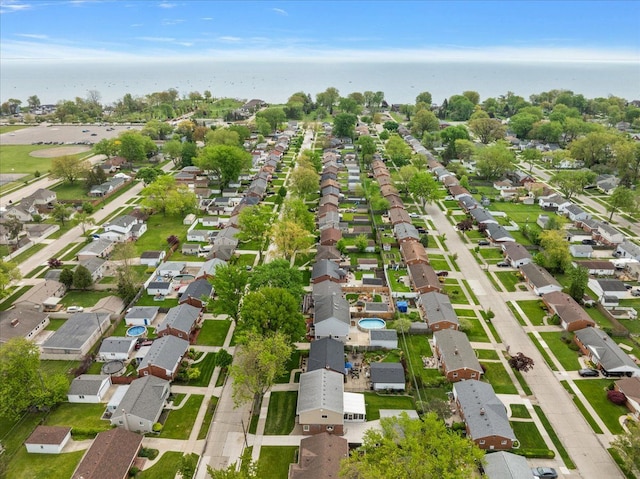 23142 Port St, Saint Clair Shores, MI 48082 - aerial overview of property's location with nearby suburban area and a nearby body of water