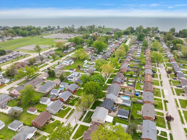 23142 Port St, Saint Clair Shores, MI 48082 - aerial overview of property's location featuring a large body of water and nearby suburban area