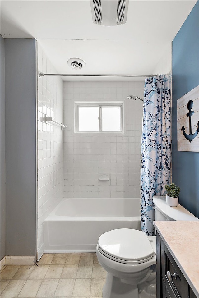 23142 Port St, Saint Clair Shores, MI 48082 - bathroom with toilet, shower / tub combo, and vanity