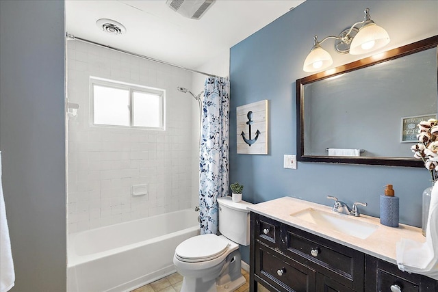 23142 Port St, Saint Clair Shores, MI 48082 - full bathroom featuring toilet, shower / tub combo, and vanity