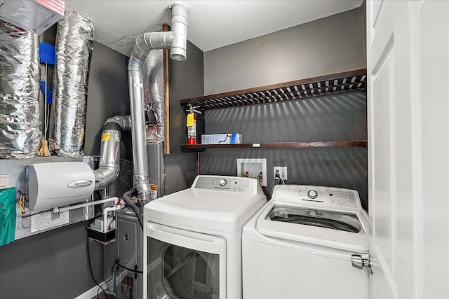 23142 Port St, Saint Clair Shores, MI 48082 - washroom with washing machine and clothes dryer