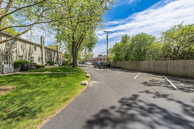 view of asphalt road