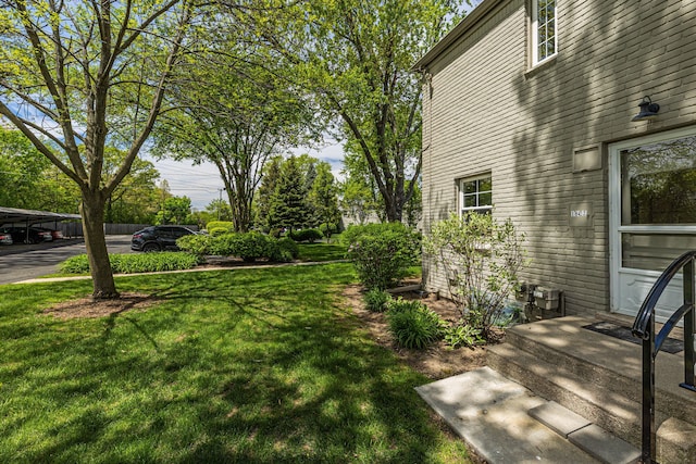 view of green lawn