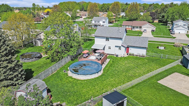 aerial view of residential area