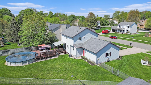 aerial perspective of suburban area