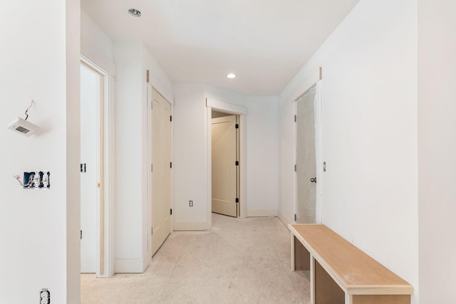 1826 S Barnes Rd, Muskegon, MI 49442 - corridor featuring light carpet, recessed lighting, and baseboards